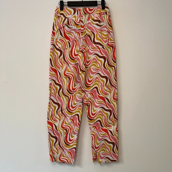 Rue21 Retro Multi Swirl Print Straight Jeans - Size Medium - Picture 7 of 9